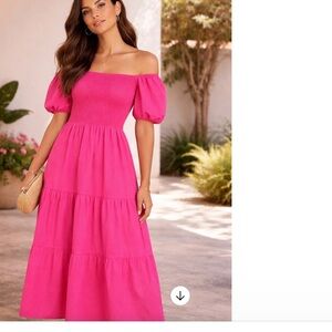 Pink Smocked Dress